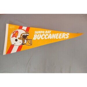 Vintage NFL Tampa Bay Buccaneers Football Felt Pennant 12"x30"